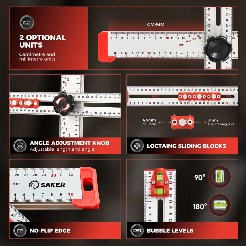 4 In 1 Drilling Positioning Ruler – easepicks