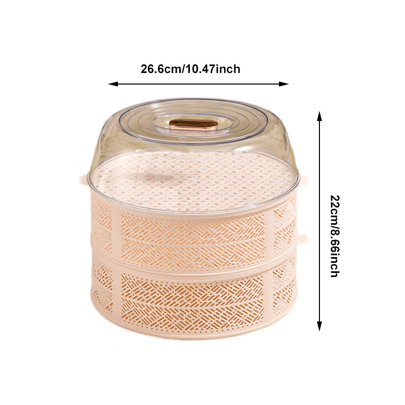 Dust-proof multi-layer hollow dish cover