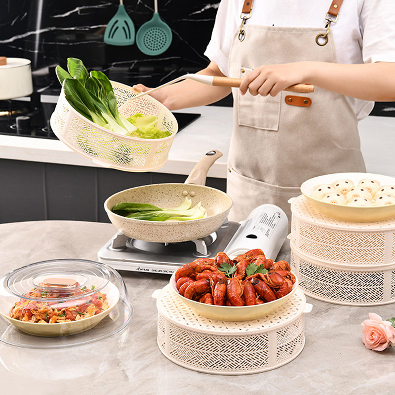 Dust-proof multi-layer hollow dish cover
