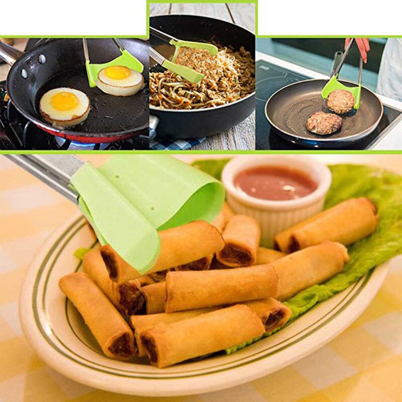 2-in-1 Kitchen Tongs and Clips