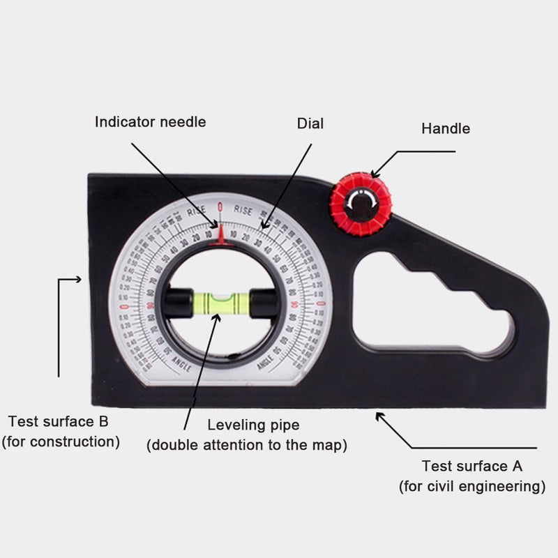 Protractor Slope Ramp Slope Horizontal Vertical Angle Bevel Protractor Declinometer – easepicks